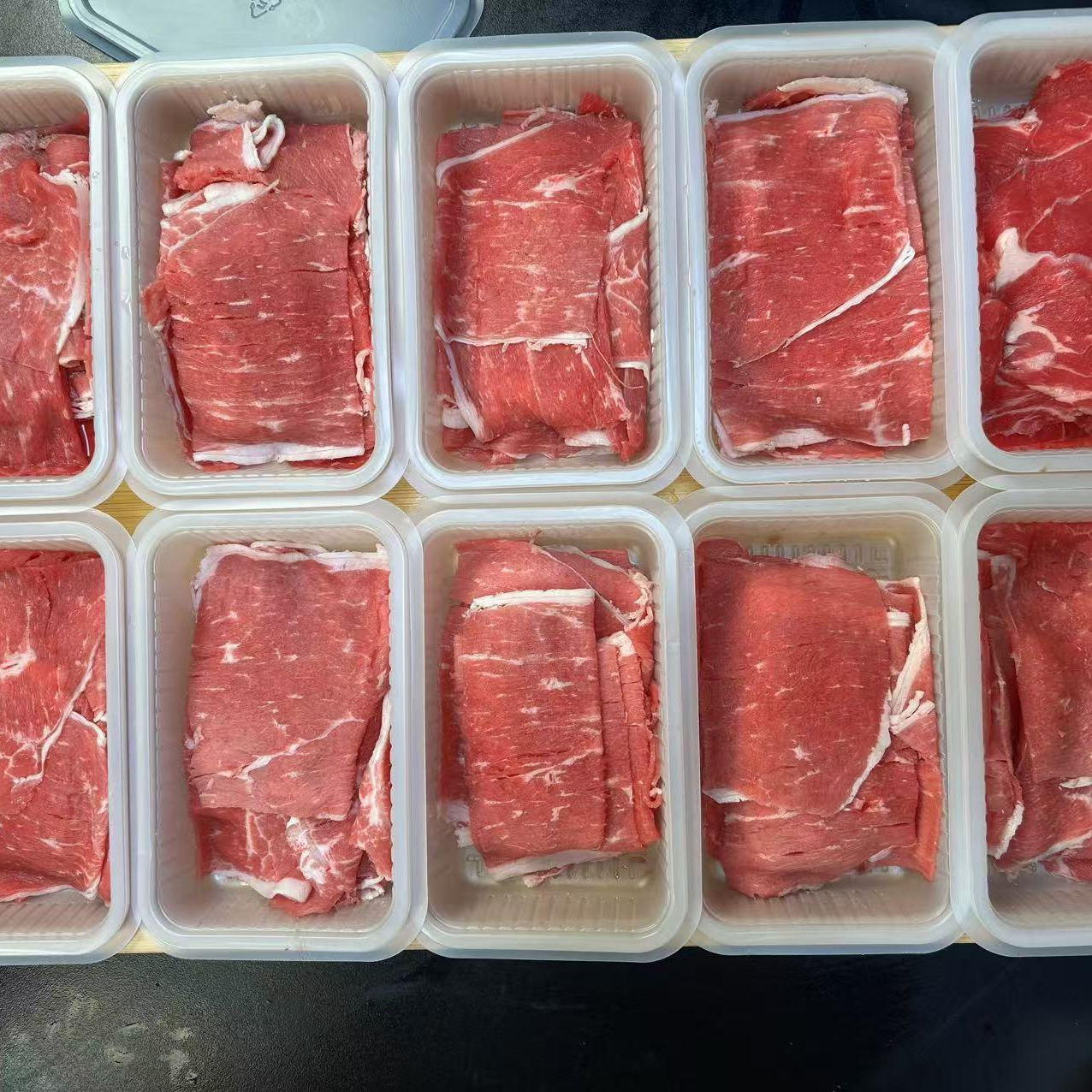 雪花鲜牛肉切片150g*10盒谷饲鲜肉无抗无添加无注水
