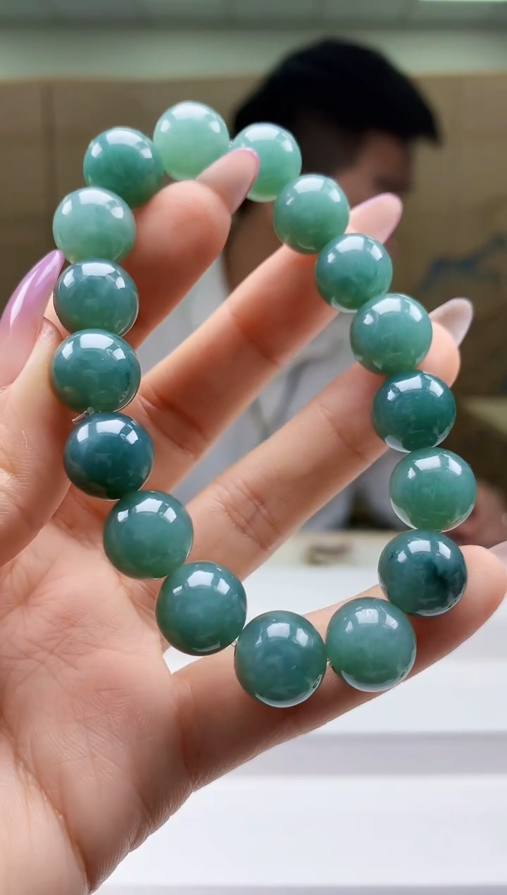 【闪购商品】定制翡翠未镶嵌5028ty-毛货手串119