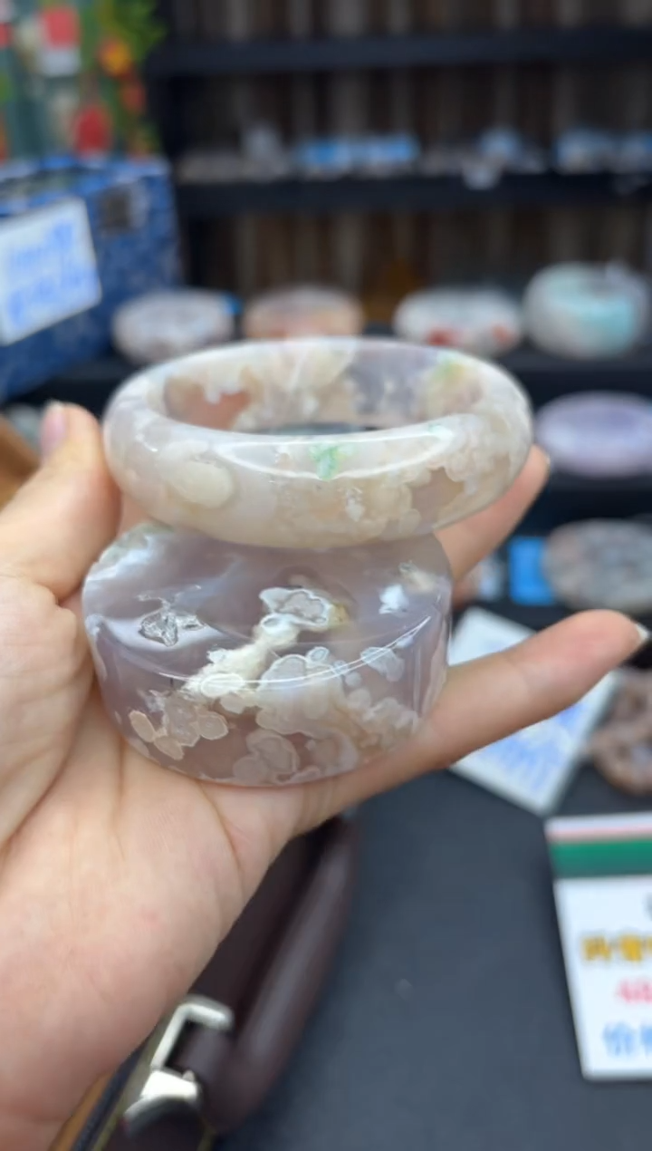 【闪购商品】石英质玉手镯未镶嵌722（60圈赠送镯心）