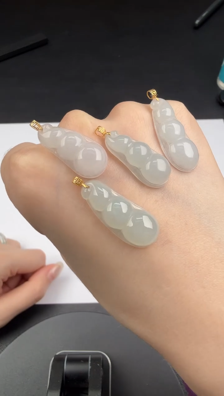 吊坠(不含链)18K金镶嵌翡翠翡翠饰品（多样性发货一件）-13