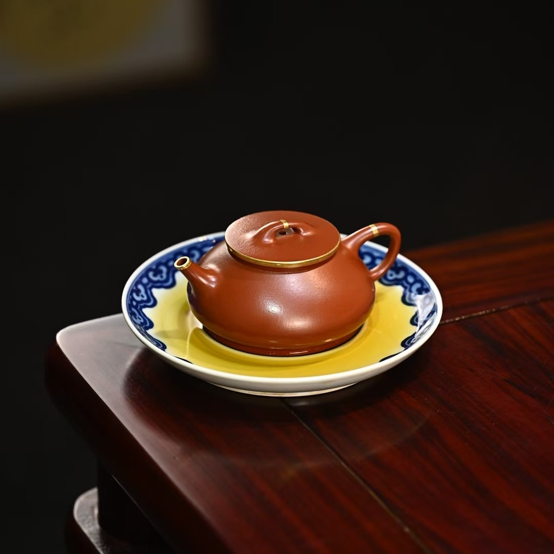 朱泥 描金 石瓢原矿