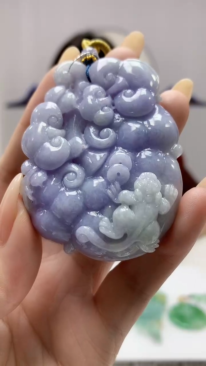 【闪购商品】定制翡翠未镶嵌4829DD-毛货挂件118