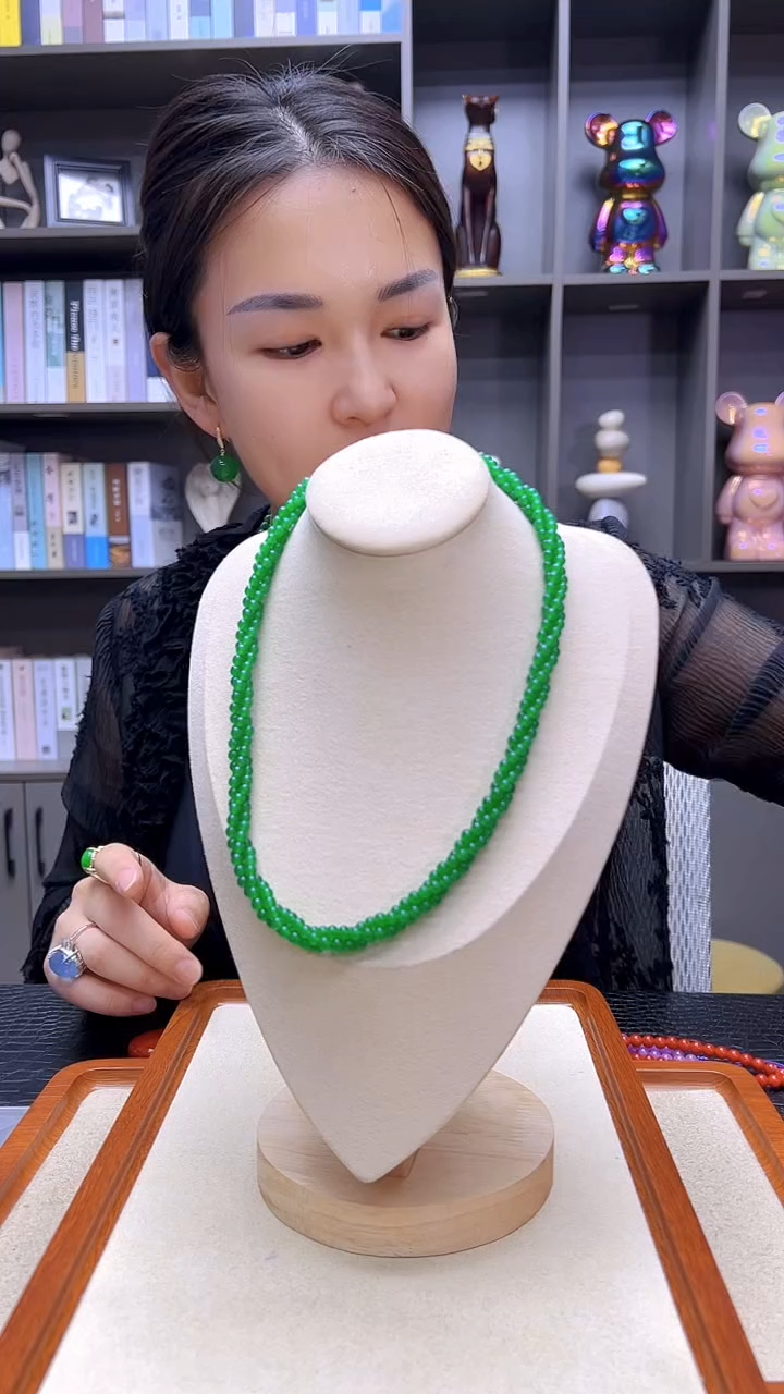 翡翠14K金镶嵌颈饰丹丹diy劲饰