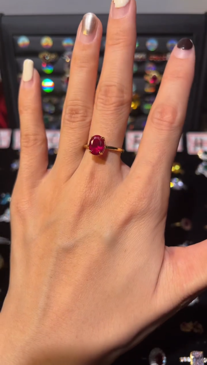 【闪购商品】红宝石戒指银S925镶嵌000