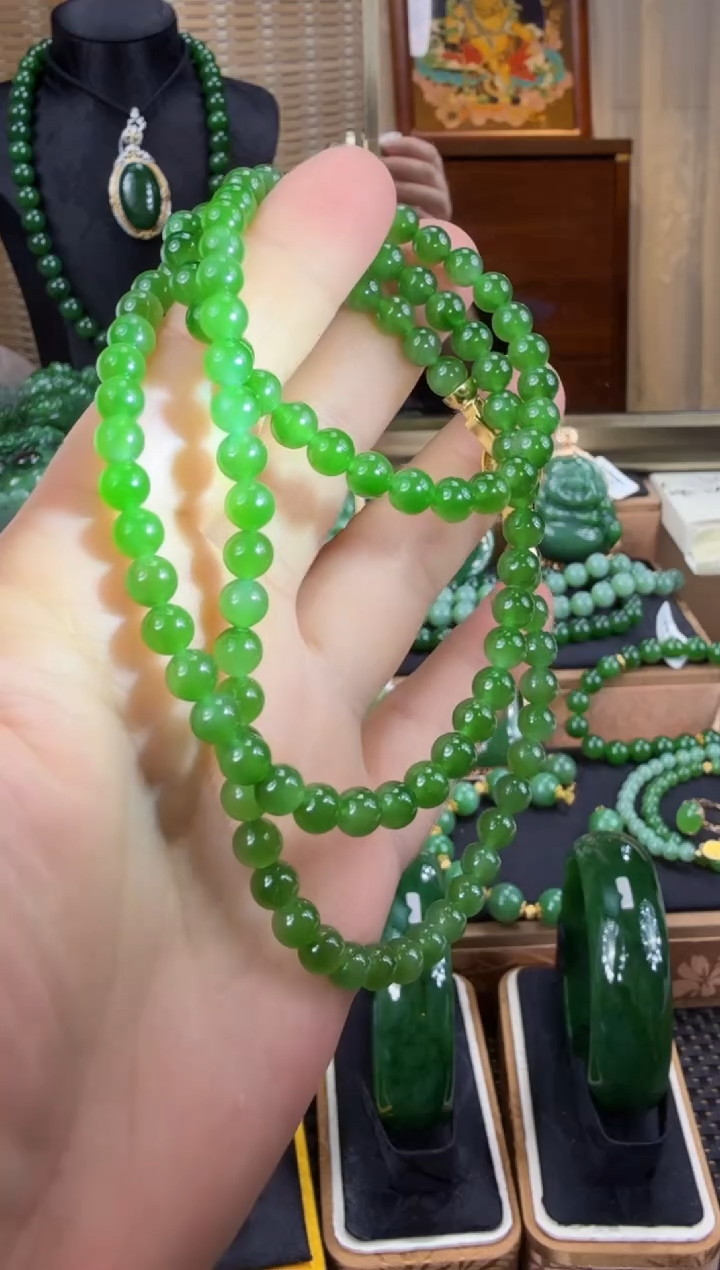 【闪购商品】和田玉（碧玉）毛衣链未镶嵌 