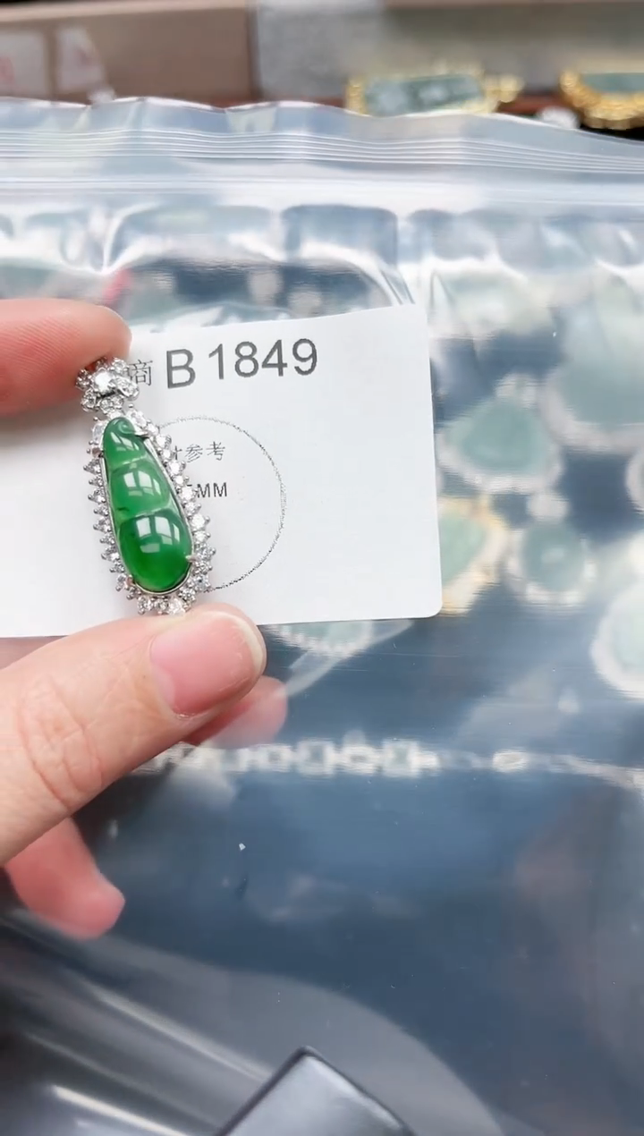 【闪购商品】翡翠颈饰未镶嵌1849赠皮绳