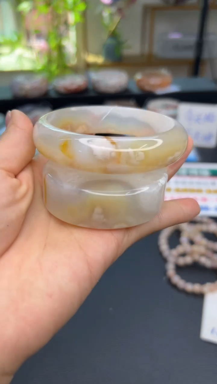 【闪购商品】石英质玉手镯未镶嵌A794(60圈赠送镯心)