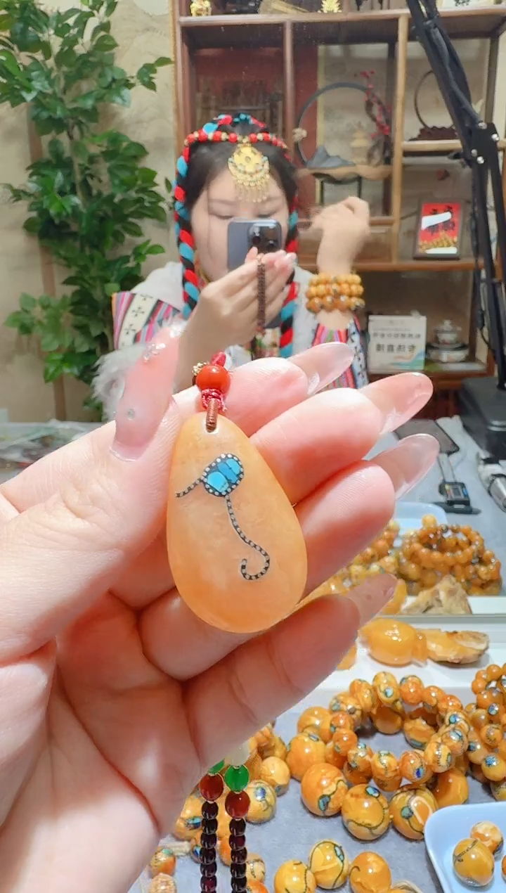 蜜蜡颈饰未镶嵌9327天然蜜蜡珠宝奇石全都保真