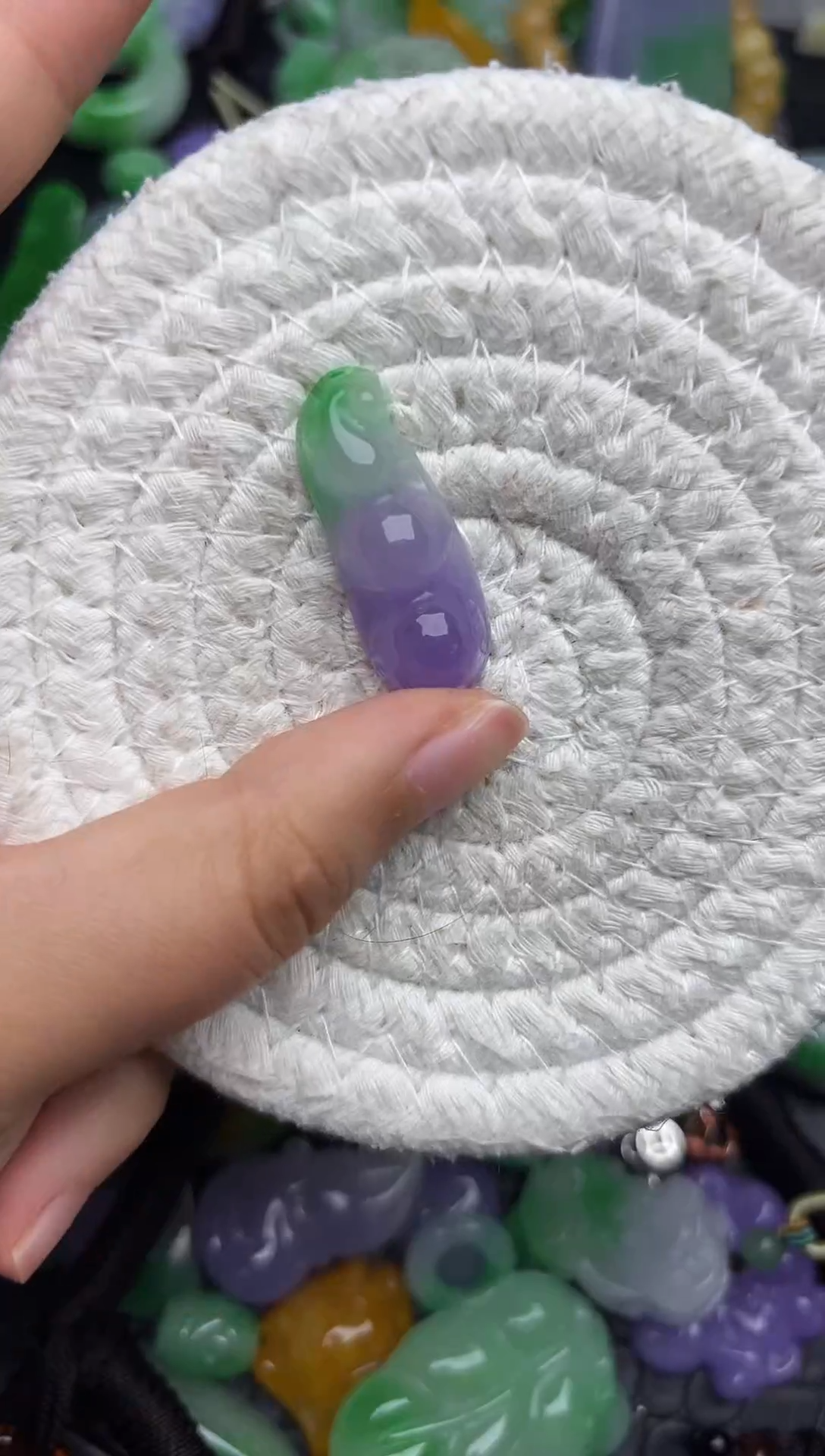 颈饰未镶嵌翡翠缅甸翡翠吊坠