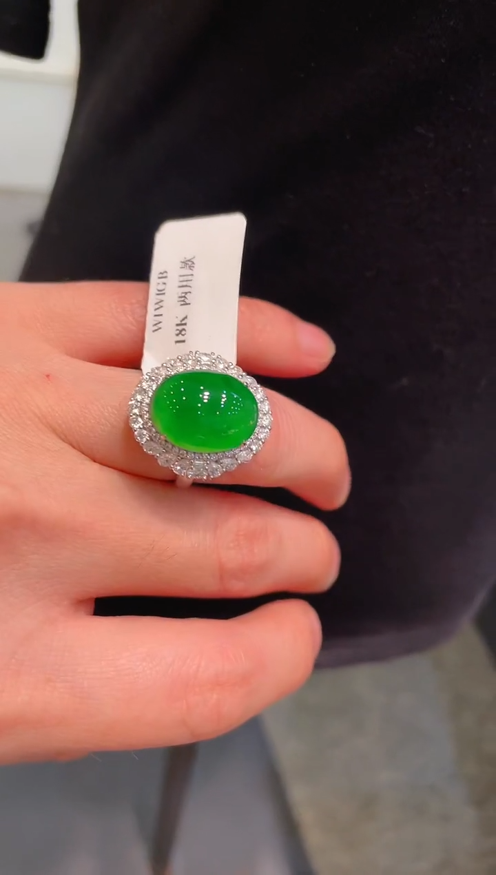 【闪购商品】翡翠颈饰18K金镶嵌A93两用