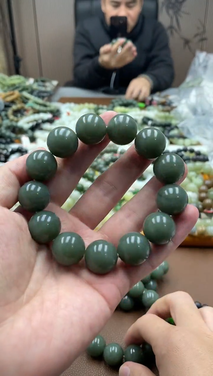 未镶嵌手串和田玉纯天然新疆且末蓝18