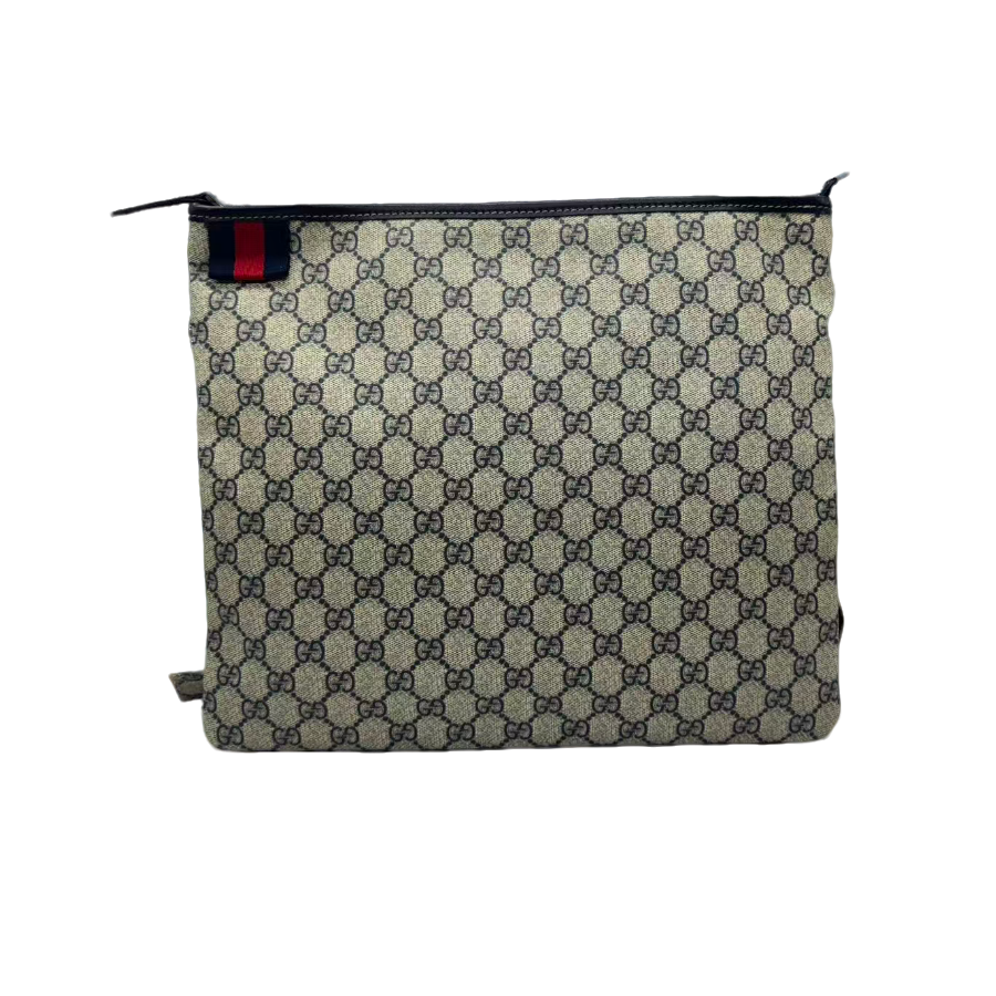 95新 GUCCI/古驰 Gucci蓝白老花单肩包/R116
