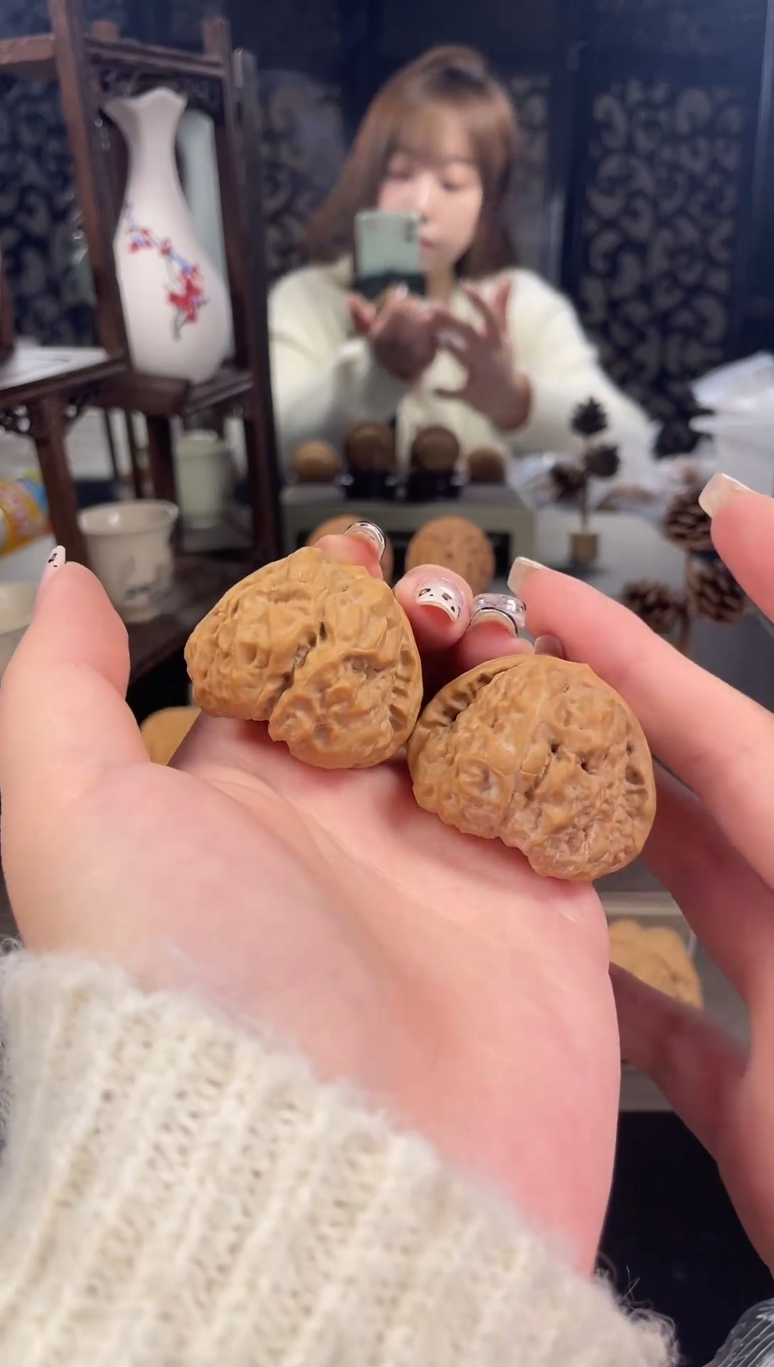 【闪购商品】文玩核桃把件蛤蟆头42尺-48