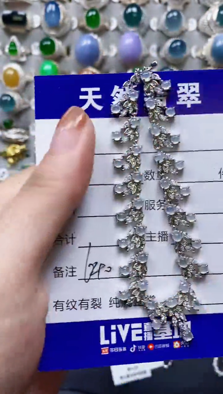 【闪购商品】翡翠颈饰银S925镶嵌0640