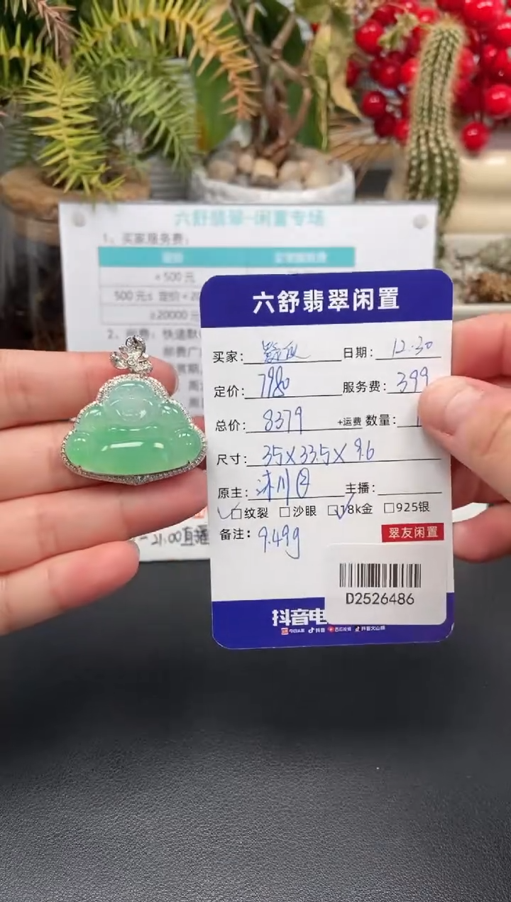 颈饰18K金镶嵌翡翠疑****者D2526486