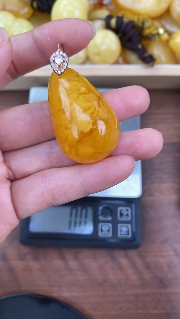 裸石琥珀未镶嵌天然琥珀蜜蜡