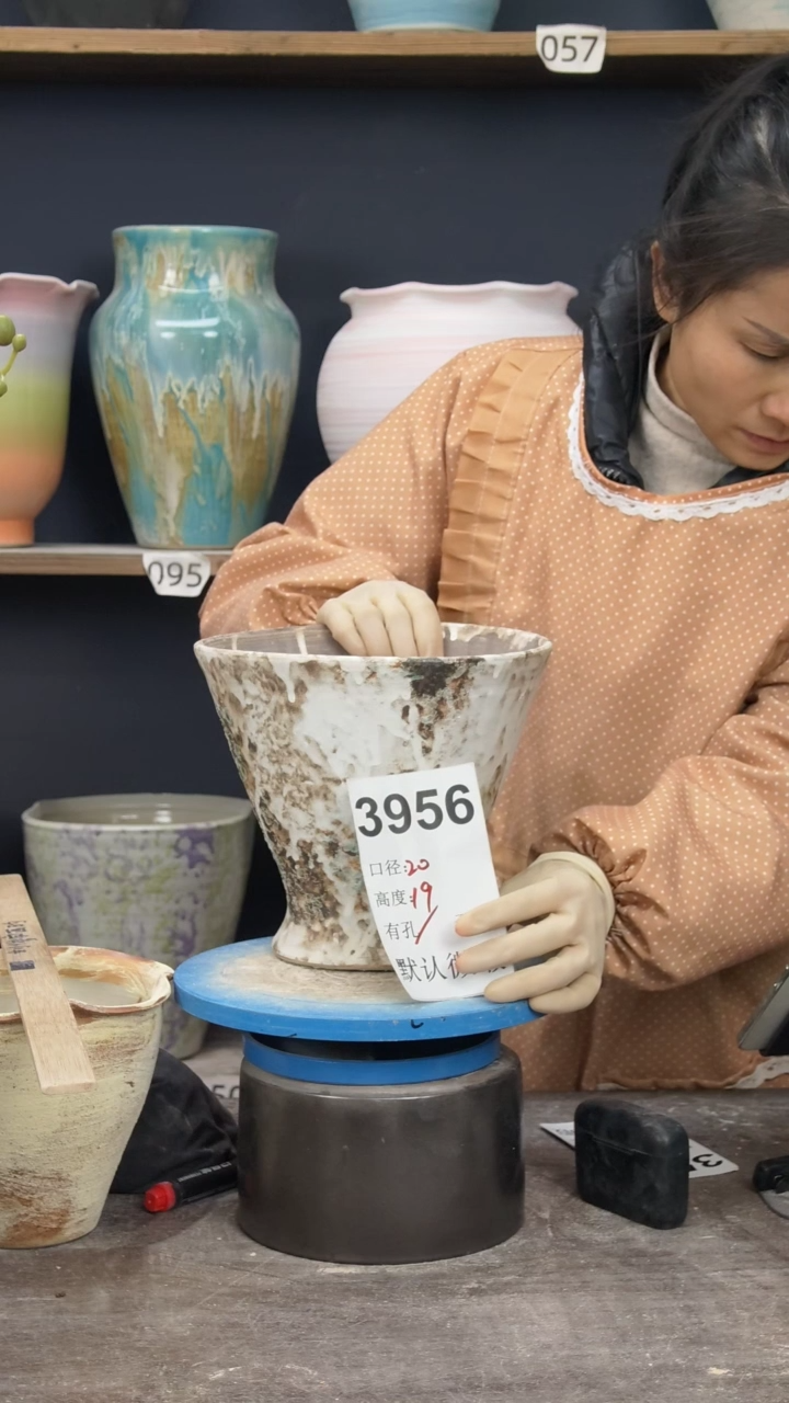 景德镇陶园花盆3956