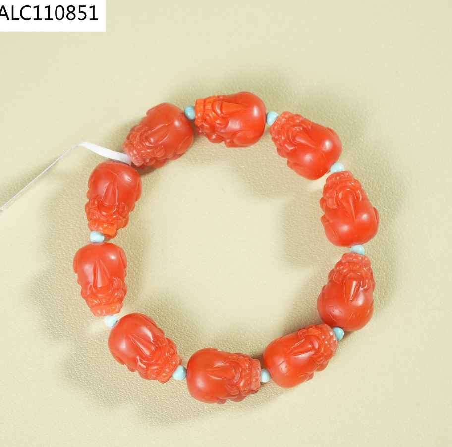 【老掌柜讲珠宝】南红貔貅手串 ALC110851