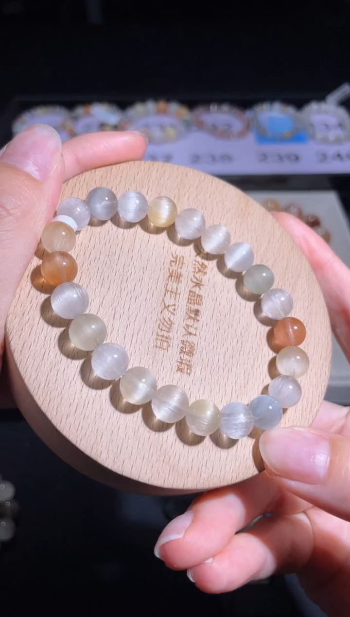 水晶手链未镶嵌236号多样性发货一L 8mm+