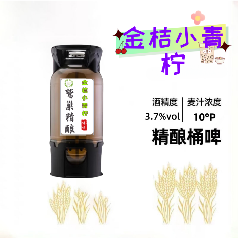 小青柠精酿啤酒精酿桶啤20L容量适合小酒馆夜市商用
