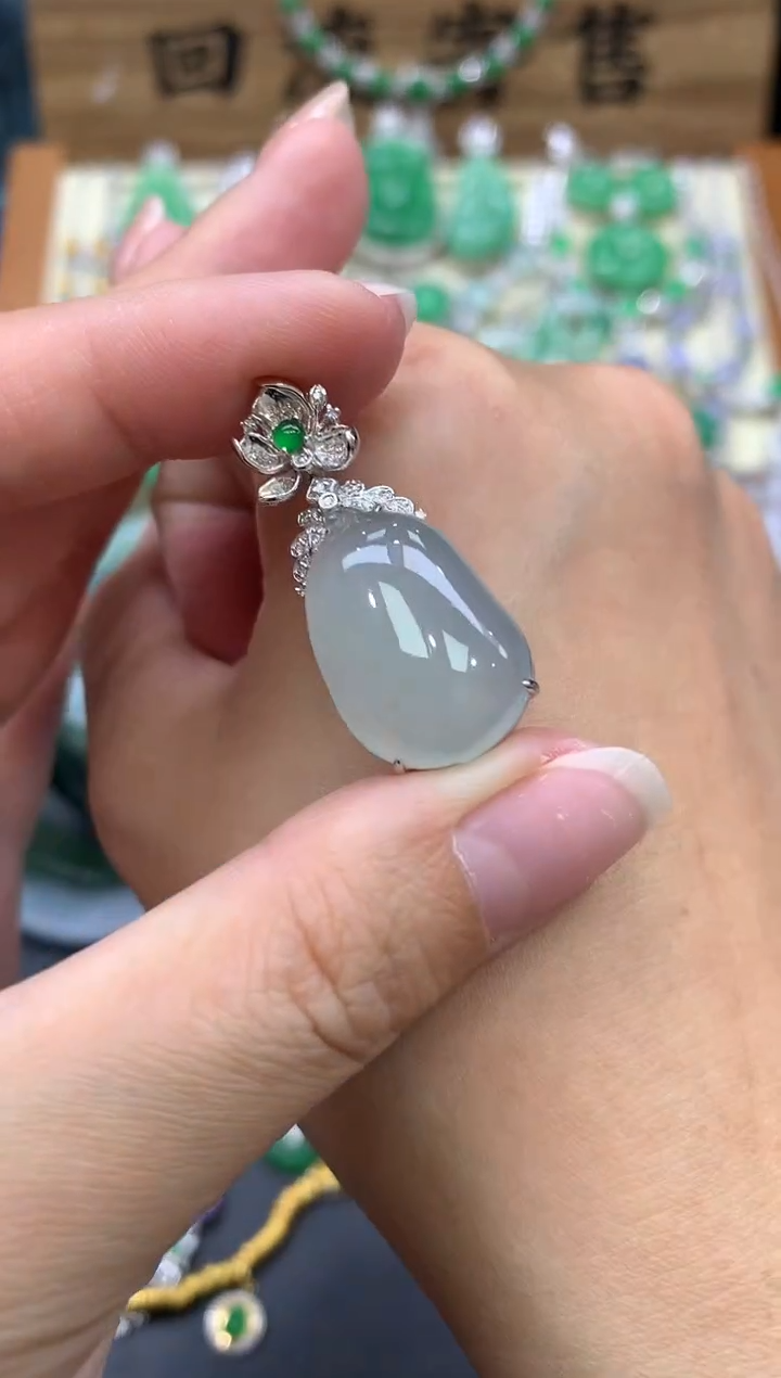 【闪购商品】翡翠颈饰18K金镶嵌376-中国好珍宝