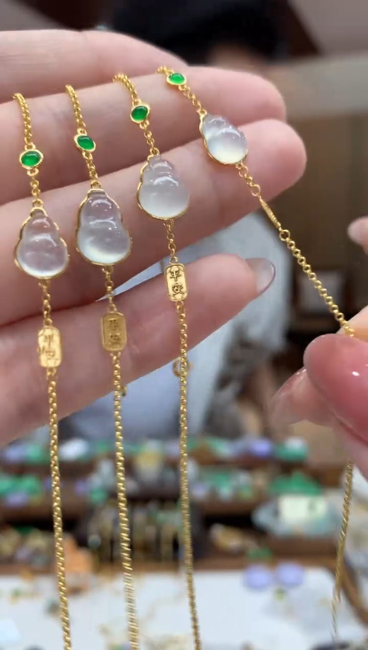 18K金镶嵌手链翡翠手链 多样性发货1件