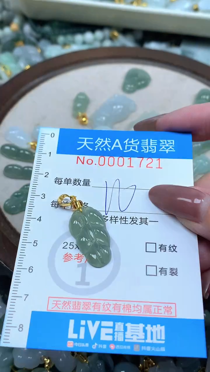 颈饰未镶嵌翡翠净货挂件-1721