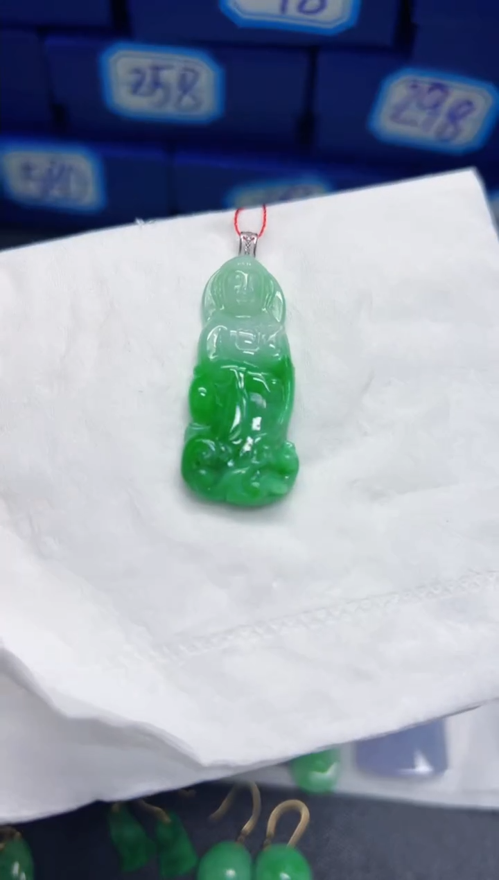 【闪购商品】翡翠颈饰18K金镶嵌Y缅料A货/支持复检/一件  