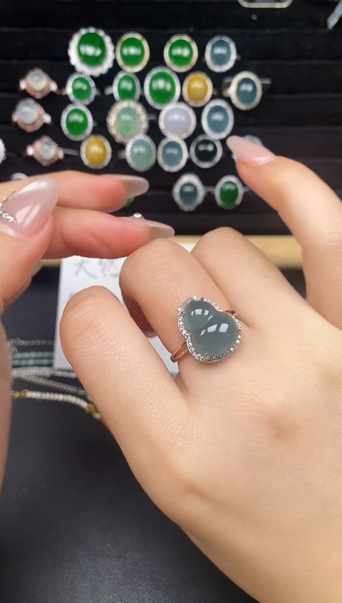 银S925镶嵌戒指翡翠2238