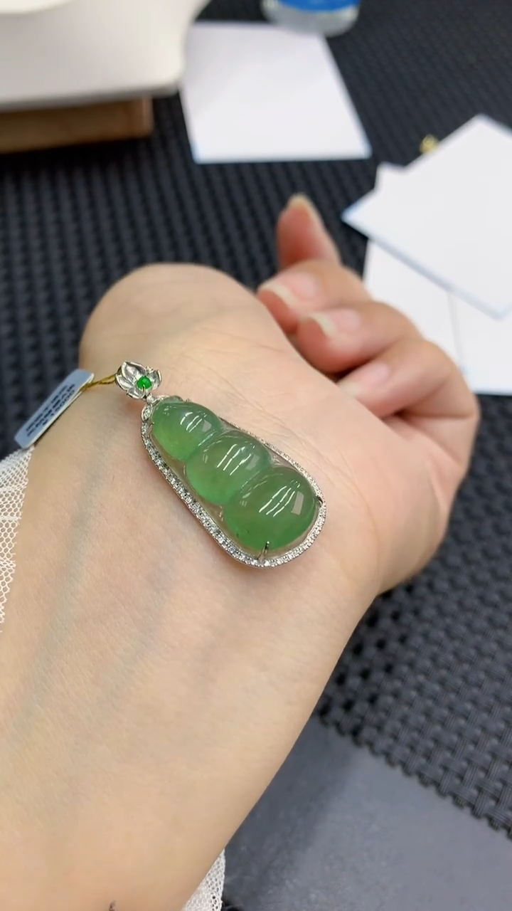 【闪购商品】翡翠颈饰18K金镶嵌            8