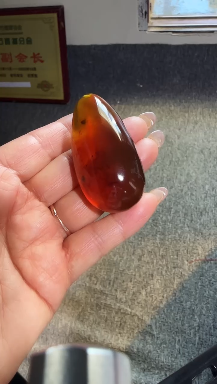 琥珀吊坠(赠链)未镶嵌#33缅甸琥珀吊坠