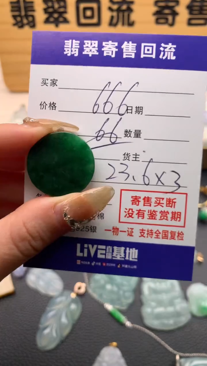 【闪购商品】翡翠颈饰18K金镶嵌21009735