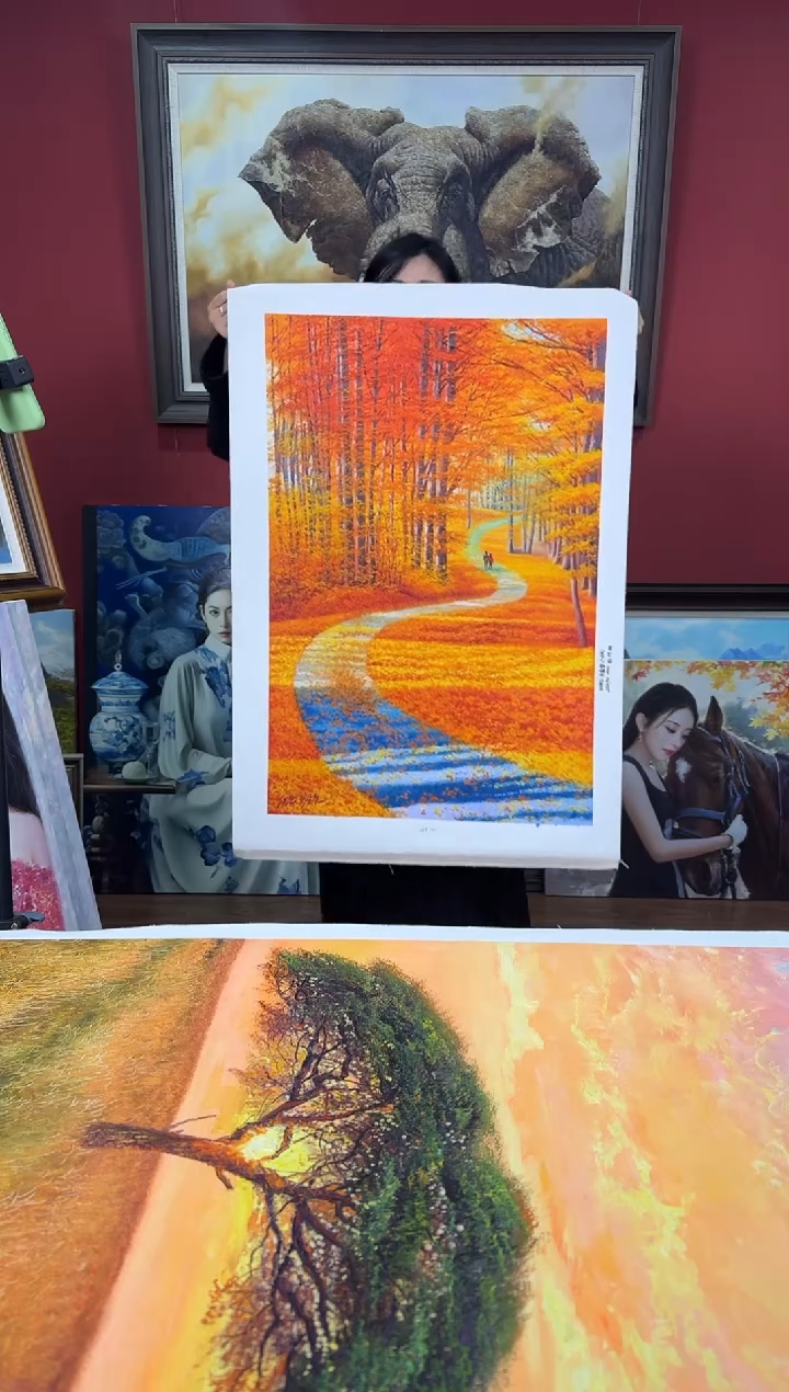 油画【113号】约90*60cm丨朝鲜原创纯手绘孤品油画丨顺丰包邮