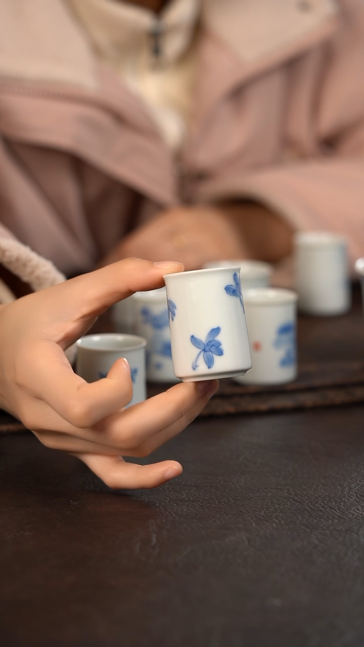 【闪购商品】杯聚澜堂兰花头拇指杯