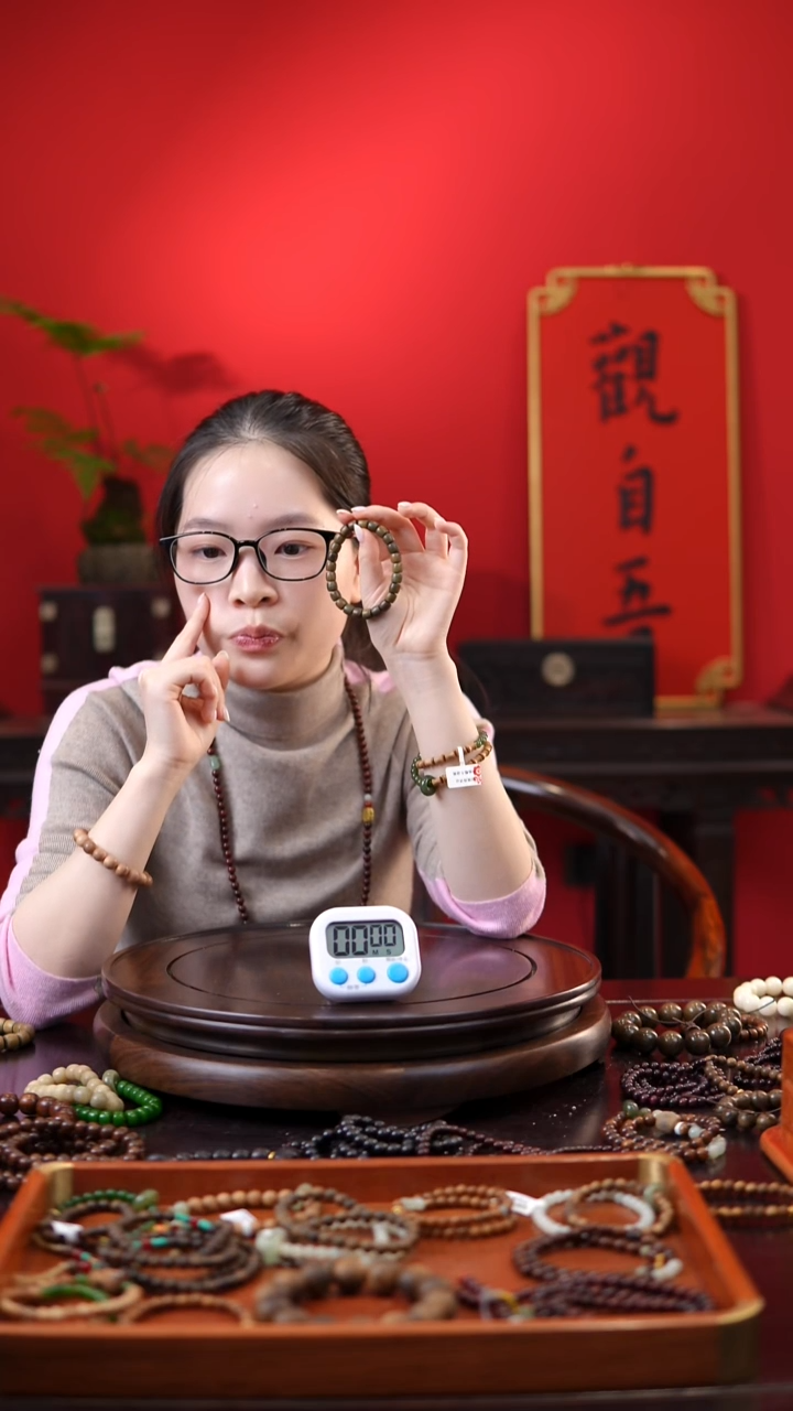 维腊木（绿檀）手串/手链绿檀单圈手串