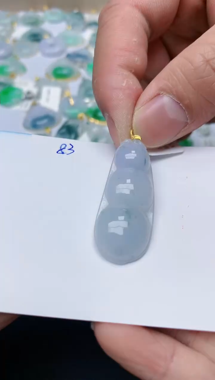 【闪购商品】翡翠颈饰18K金镶嵌天然翡翠A货    83
