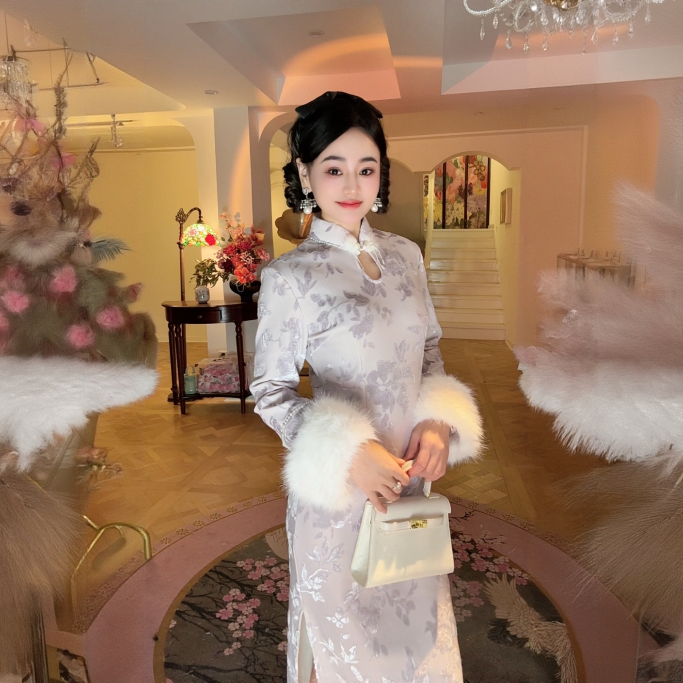 苏故里【穹苍牧星】新款冬季加绒加厚气质女人味显瘦改良旗袍