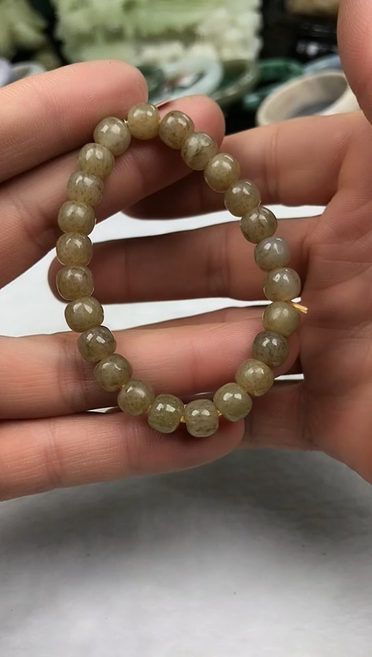 【闪购商品】和田玉（糖玉）吊坠(赠链)未镶嵌手串【8MM】