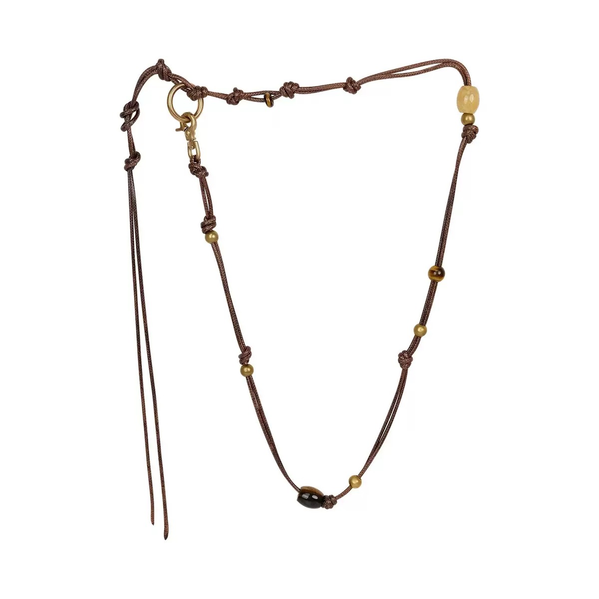 合金项链 蘑菇彩石系列项链冬美拉德风设计感长款毛衣链A25CK007