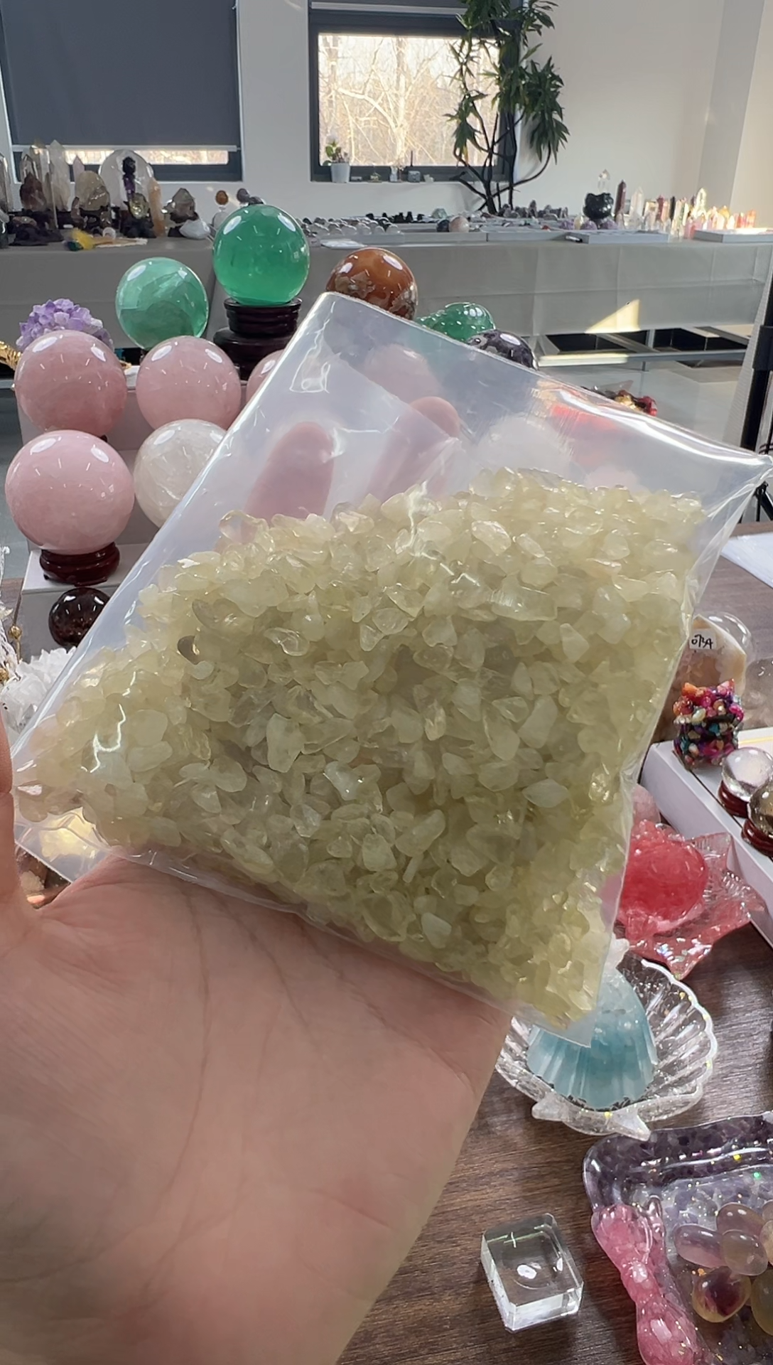 未镶嵌珠宝半成品水晶M006 约200颗一包