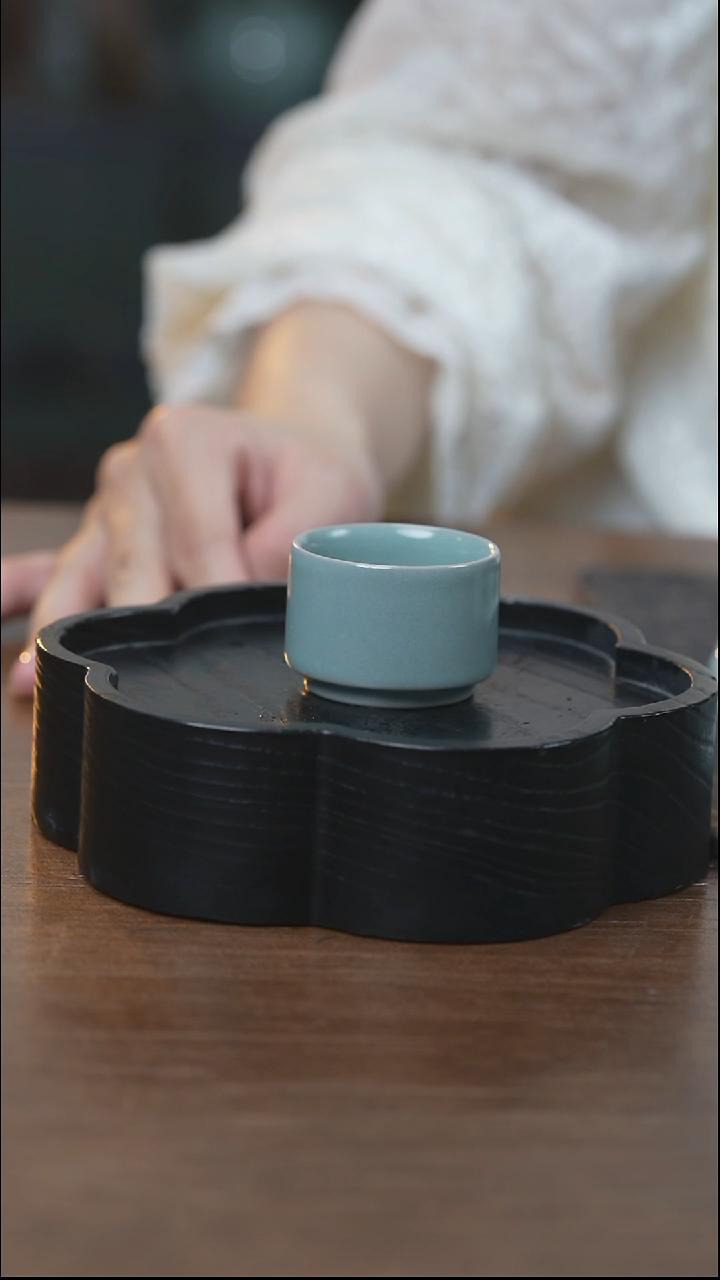 一口岩茶杯 汝瓷 （拾汝）（天青）