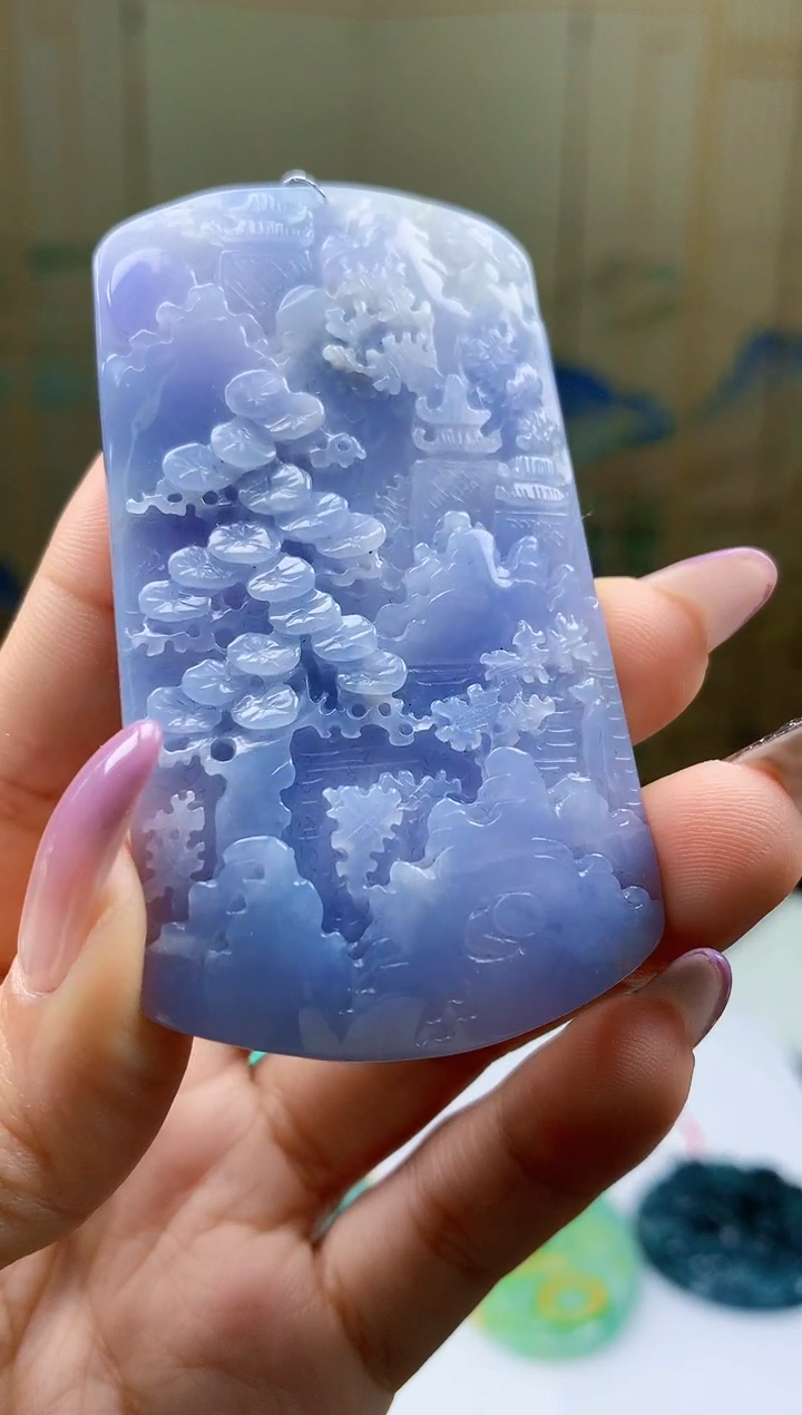 【闪购商品】定制翡翠未镶嵌4812ty-毛货挂件49