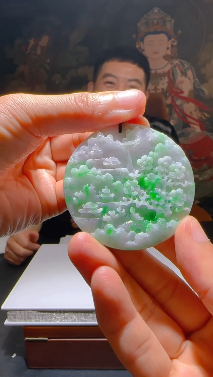 【闪购商品】定制翡翠未镶嵌L-@@QJSX304041