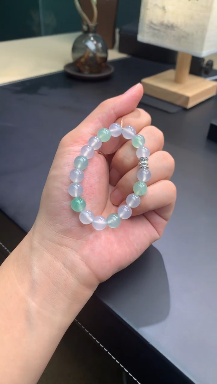 未镶嵌手链翡翠【俊龙翡翠】天然缅甸A货翡翠珠串