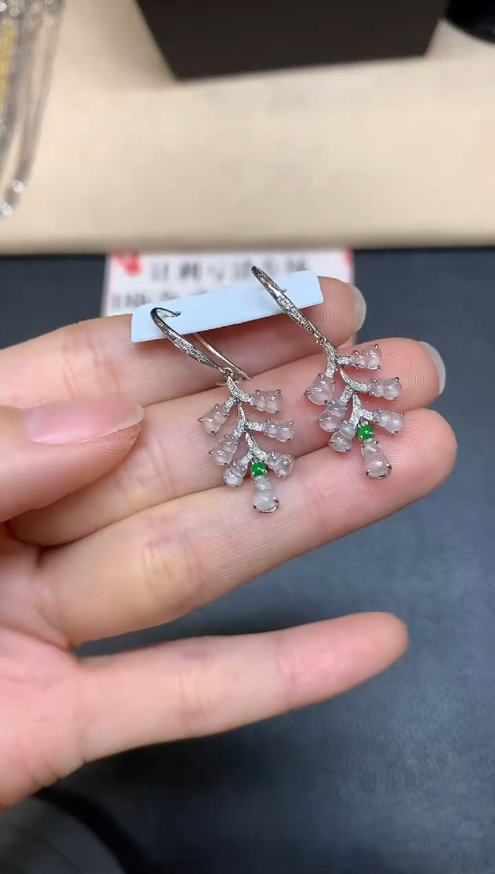 【闪购商品】翡翠耳饰18K金镶嵌【无鉴赏期