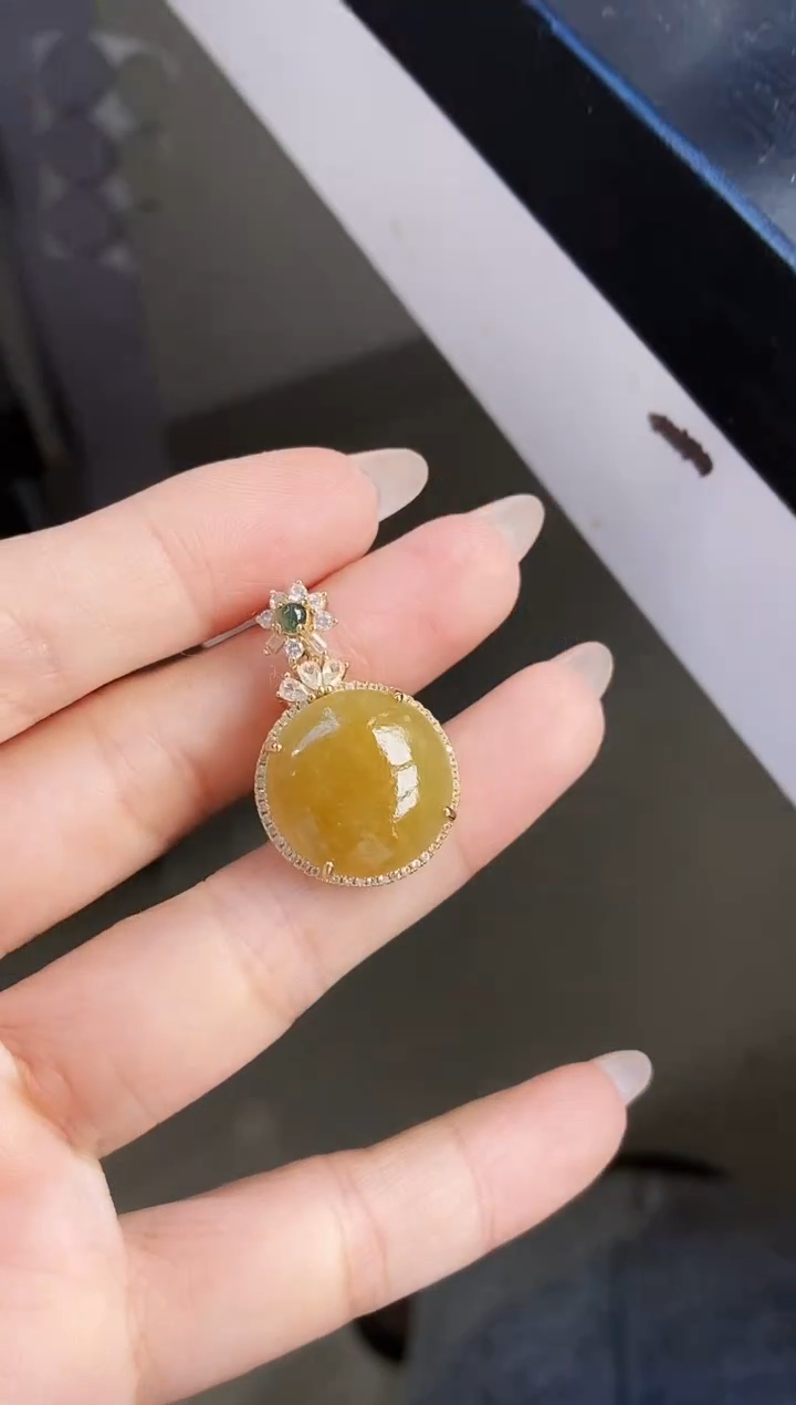 颈饰银S925镶嵌翡翠12