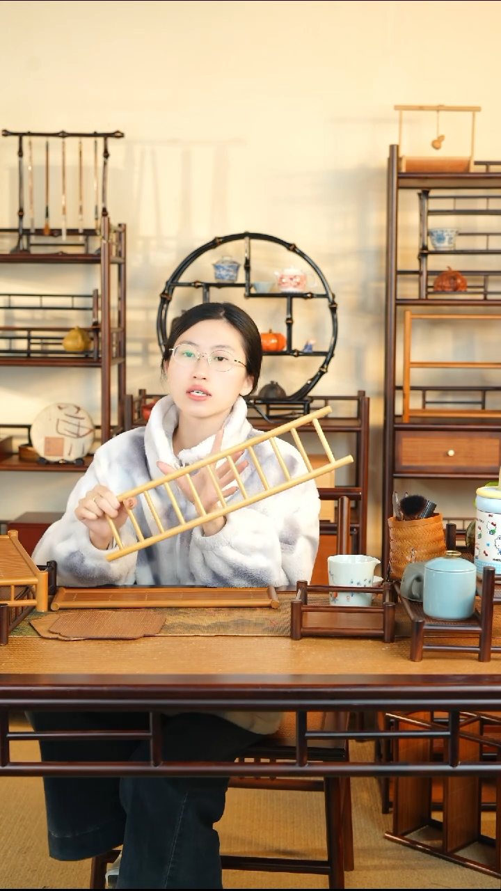 节节高云梯高山楠竹置物架