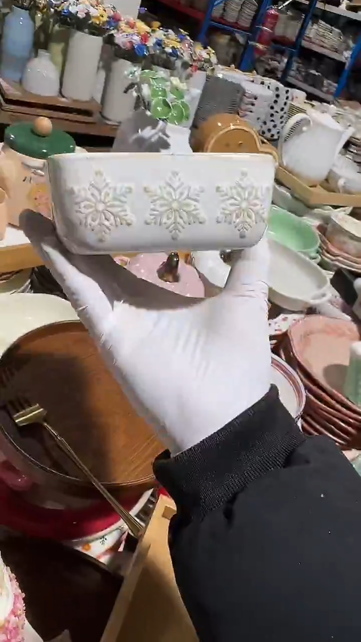 陶瓷雪花方碗微瑕 凑满20元包邮