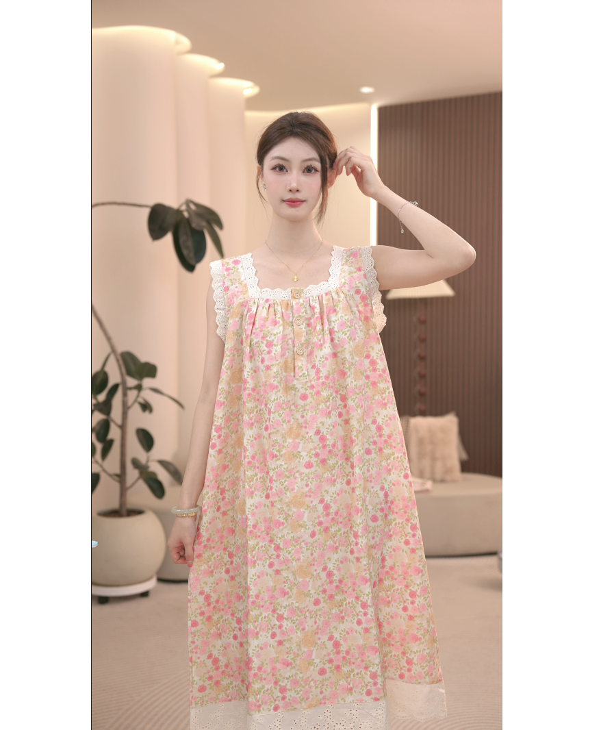 DM定制【繁花】设计款家居服睡裙