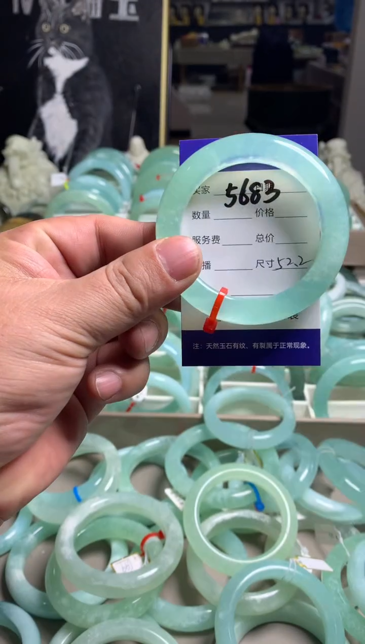 【闪购商品】蛇纹石玉手镯未镶嵌5683